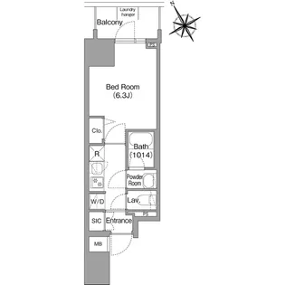 コンフォリア・リヴ天王寺寺田町ソルテラス【0903号室】の間取り