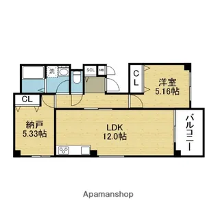 東祥グレイス角田【303号室】の間取り