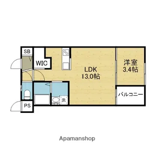 ステディ稲田本町【3階】の間取り