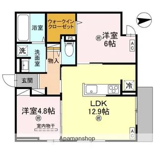 D−ROOM瓜破NORTH【3階】の間取り