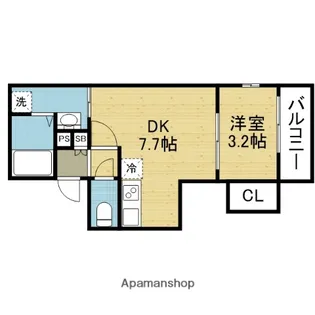 (仮称)ジーメゾン桃谷【1階】の間取り