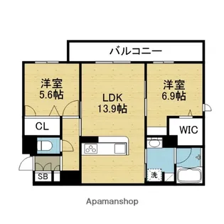 シャーメゾン深江北【3階】の間取り