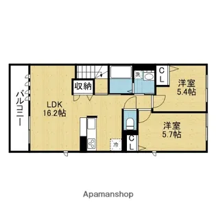シャンピア新今里【2階】の間取り
