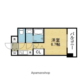 ワールドアイ大阪EAST CITY【701号室】の間取り
