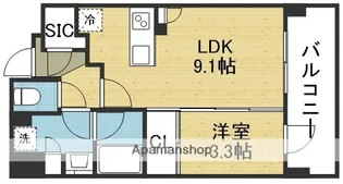 リビオ上町台パークレジデンス【12階】の間取り