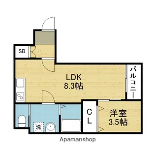 H-maison加美正覚寺13【1階】の間取り