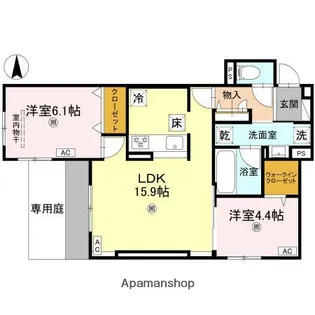 CLASHIST加美東【1階】の間取り
