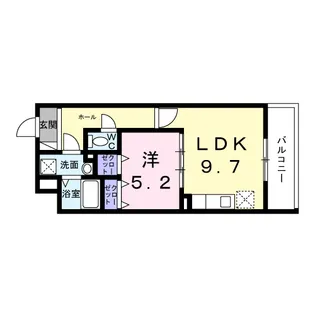 ウィングコート天王寺【1階】の間取り