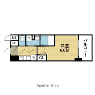 エスリード大阪イーストエッジ【2階】の間取り