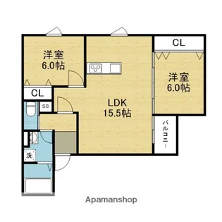NAGAMORI新深江【1階】の間取り