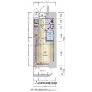 プレリス北巽駅前ラバルス【2階】の間取り