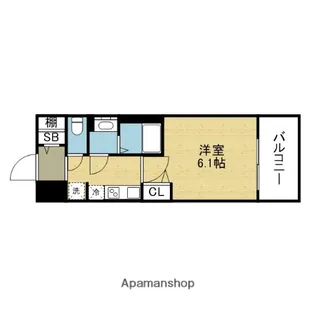 アドバンス大阪メルディア【8階】の間取り