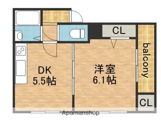 シャトル光【2階】の間取り
