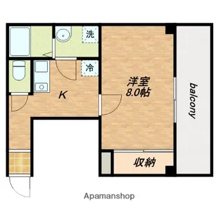 クィーンライフ東今里【6階】の間取り