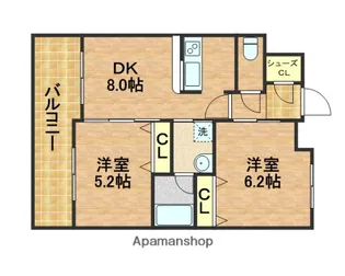 エステムプラザ本町クロス【402号室】の間取り