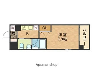 セイワパレス玉造【5階】の間取り