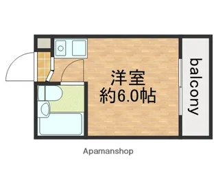 ラレジデンス今里【1C号室】の間取り