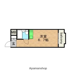朝日プラザ緑橋Ⅱ【4階】の間取り