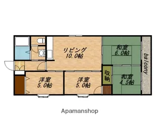 レジデンス中川【4階】の間取り
