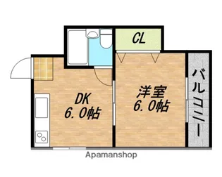 すみれプラザ長堂【202号室】の間取り