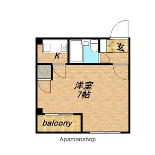 JPアパートメント新深江【502号室】の間取り
