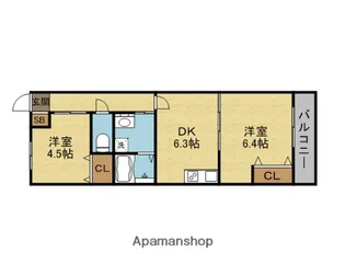 VIVID FIELD OSAKA【3階】の間取り