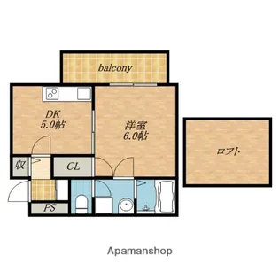 マンション桜【405号室】の間取り