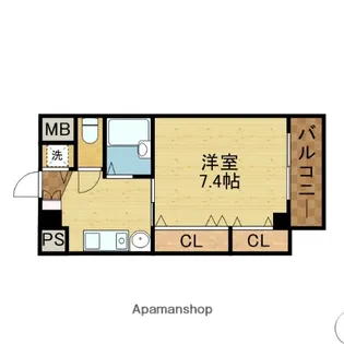 アペルトコート【302号室】の間取り
