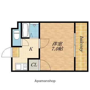 ドムール緑橋【2階】の間取り