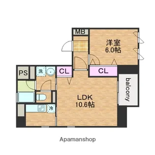 アライアンス船場【2階】の間取り