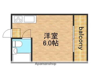 メゾンドアムール鶴橋【401号室】の間取り