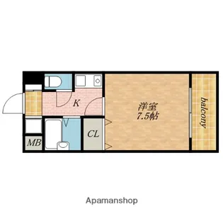 グランデージ今里【5階】の間取り