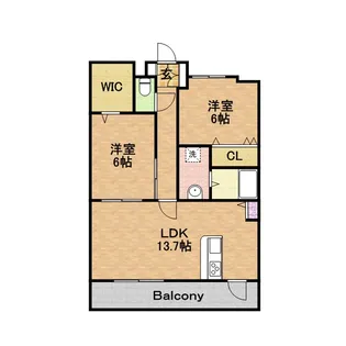 ゲートレジデンス鶴見緑地【102号室】の間取り