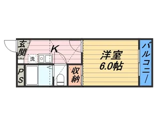 レオパレスクレール都島【1階】の間取り