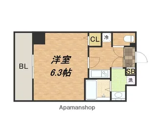 スワンズシティ堺筋本町【2階】の間取り