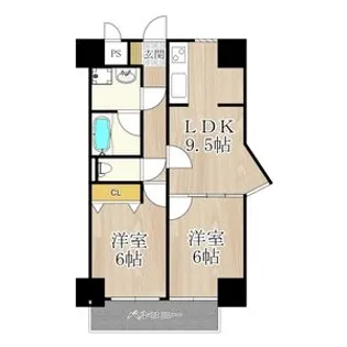 BGC難波タワー【6階】の間取り