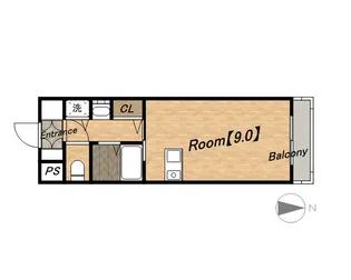 メゾン・デ・ノムラ島之内【102号室】の間取り