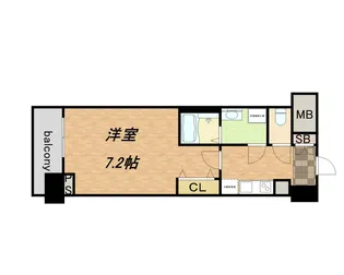 コンフォリア心斎橋EAST【0607号室】の間取り