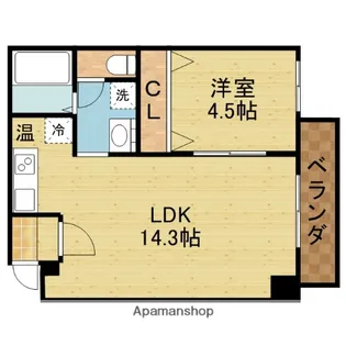 レクラン林寺【5階】の間取り