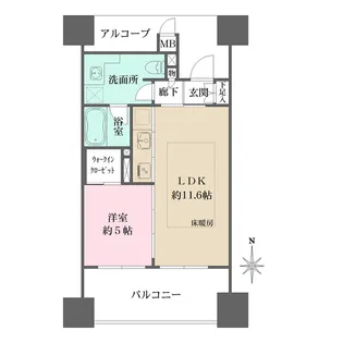ベリスタ北梅田【10階】の間取り