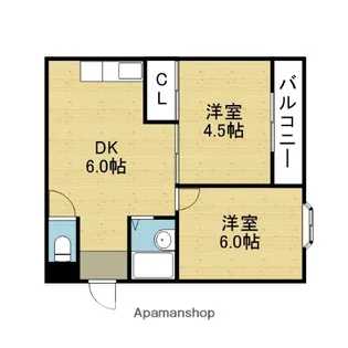 シャトー村井【2階】の間取り
