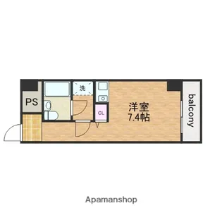 ダイアパレス谷町第3【515号室】の間取り