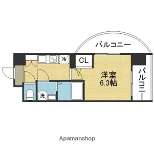 エス・キュート上本町イースト【2階】の間取り