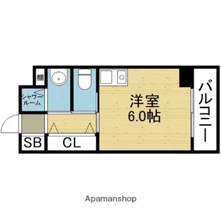 ロイヤルハイツ新深江【414号室】の間取り