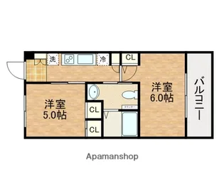 エステムプラザ大阪城パークフロント【10階】の間取り