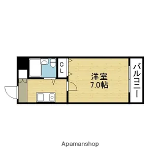 サンパレス今里【602号室】の間取り