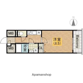 ピアグレース上本町【14階】の間取り