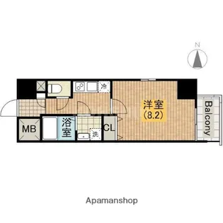 ピアグレース上本町【7階】の間取り