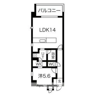 アクアプレイス四天王寺【4階】の間取り