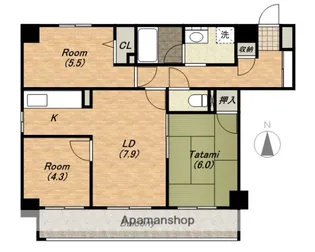 第一玉造マンション【7階】の間取り